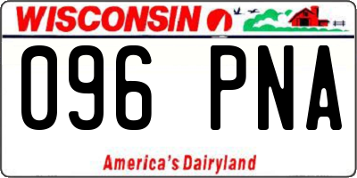 WI license plate 096PNA