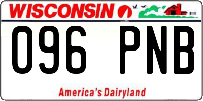 WI license plate 096PNB