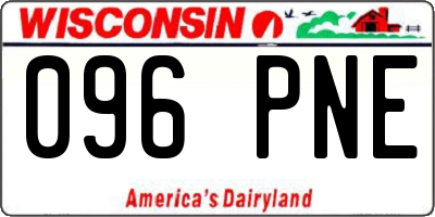 WI license plate 096PNE