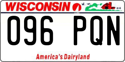 WI license plate 096PQN