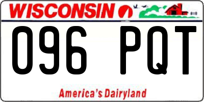 WI license plate 096PQT