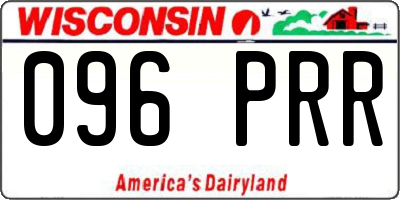 WI license plate 096PRR