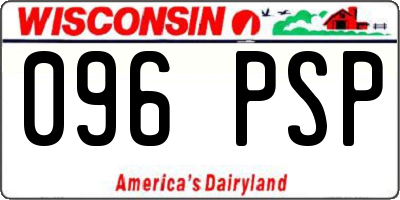 WI license plate 096PSP