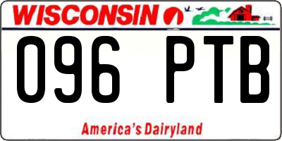 WI license plate 096PTB