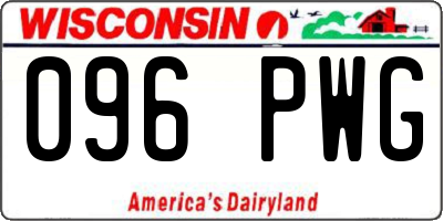 WI license plate 096PWG