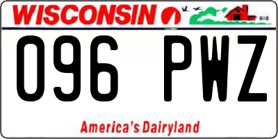 WI license plate 096PWZ