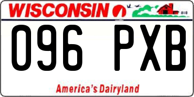 WI license plate 096PXB