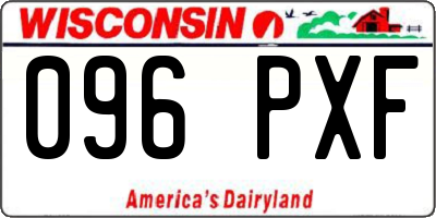 WI license plate 096PXF