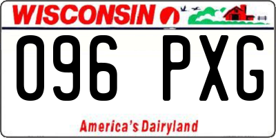 WI license plate 096PXG