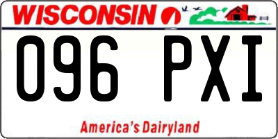 WI license plate 096PXI