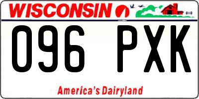 WI license plate 096PXK