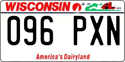 WI license plate 096PXN