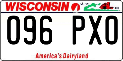WI license plate 096PXO