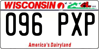 WI license plate 096PXP