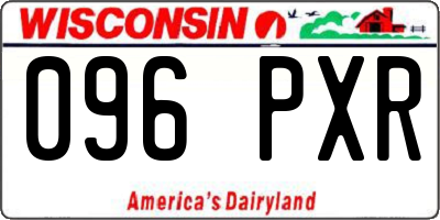 WI license plate 096PXR