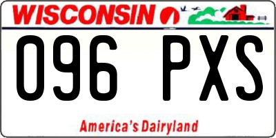 WI license plate 096PXS
