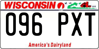 WI license plate 096PXT