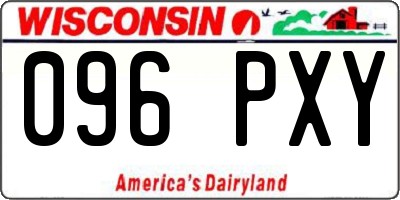 WI license plate 096PXY
