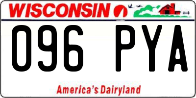 WI license plate 096PYA