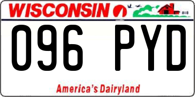 WI license plate 096PYD