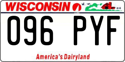 WI license plate 096PYF