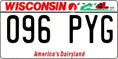 WI license plate 096PYG