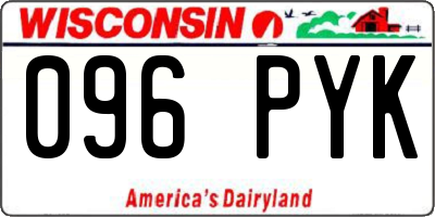 WI license plate 096PYK