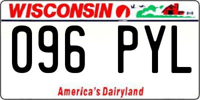 WI license plate 096PYL