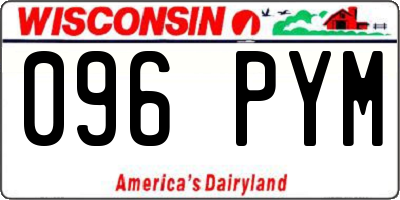 WI license plate 096PYM