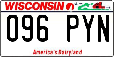 WI license plate 096PYN