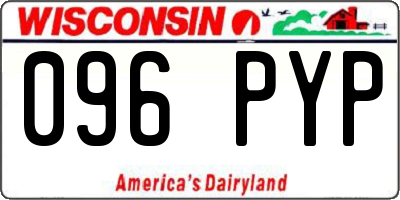 WI license plate 096PYP