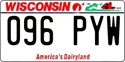 WI license plate 096PYW