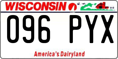 WI license plate 096PYX