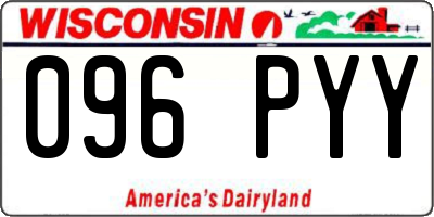 WI license plate 096PYY