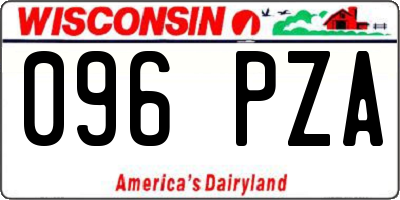WI license plate 096PZA
