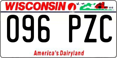 WI license plate 096PZC