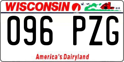WI license plate 096PZG