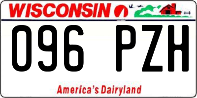 WI license plate 096PZH