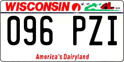 WI license plate 096PZI