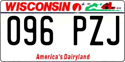 WI license plate 096PZJ