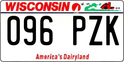 WI license plate 096PZK
