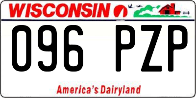 WI license plate 096PZP