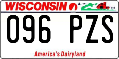 WI license plate 096PZS