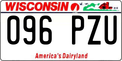 WI license plate 096PZU