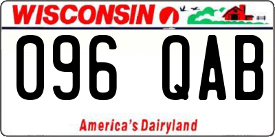 WI license plate 096QAB