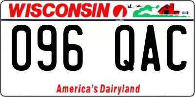 WI license plate 096QAC