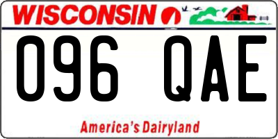 WI license plate 096QAE
