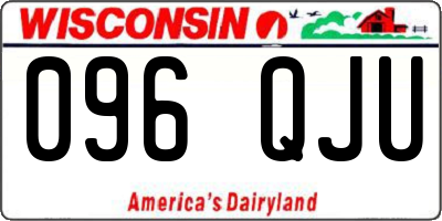 WI license plate 096QJU