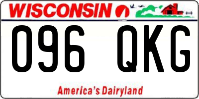 WI license plate 096QKG