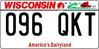 WI license plate 096QKT